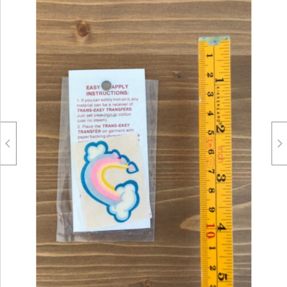 4 Velour Iron-Ons Trans-Easy Flocked Appliques Hearts Rainbow Snowmen Noah's Ark - Picture 10 of 11